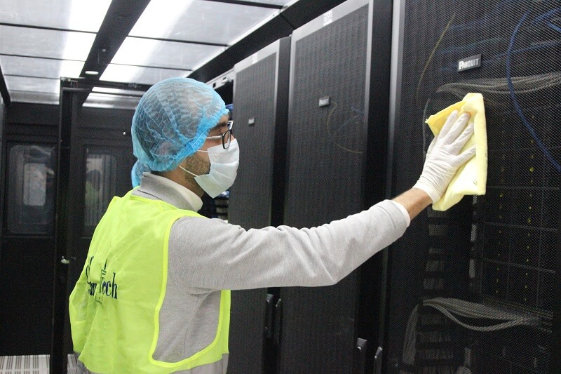 Cleaning and Sanitizing Data Centers