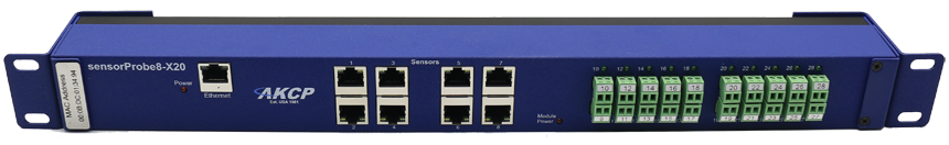 sensorProbe8-X20 - an intelligent sensor monitoring device for data centers and remote site locations
