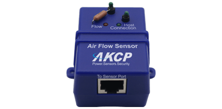 Air flow sensor to support an efficient temperature monitoring