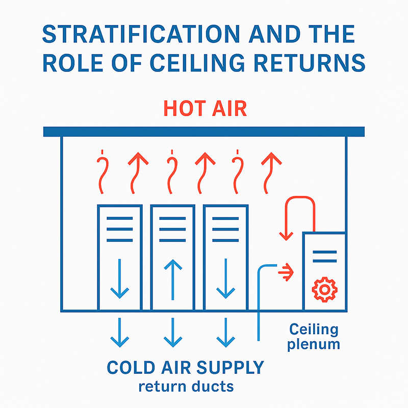 Stratification airflow in the data center