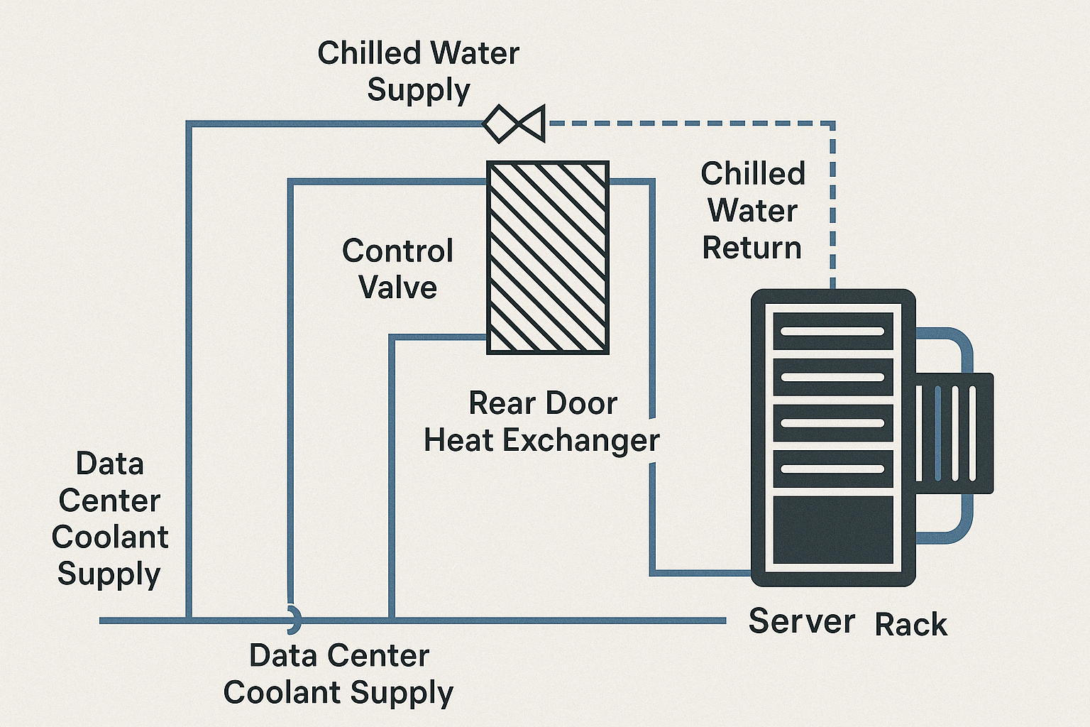 rear door heat exchangers for high density cooling