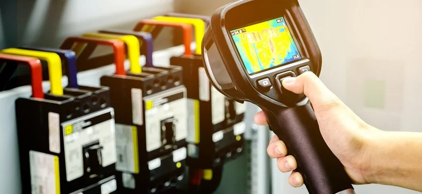 Thermal imaging cameras used in data center