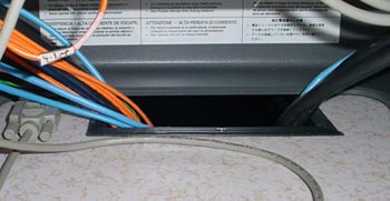 unsealed cable openings