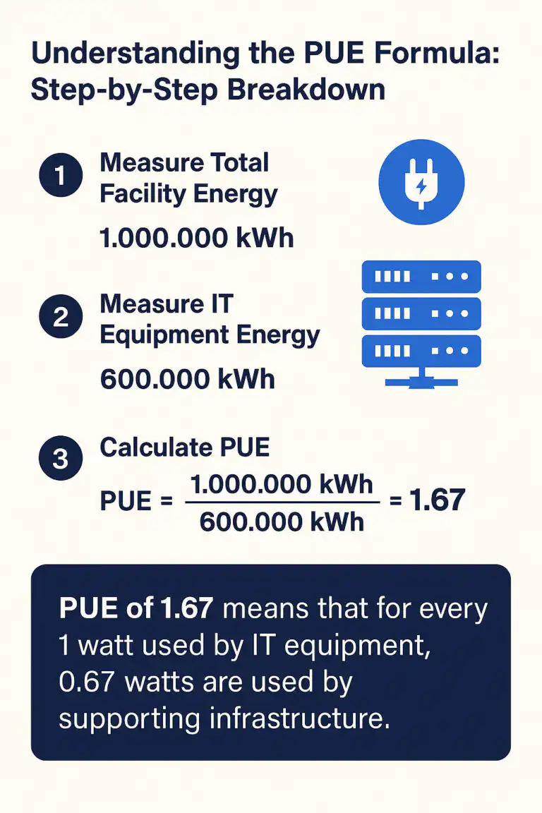 PUE Formula explanation. how to calculate PUE