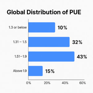 PUE typical ranges for data centers in 2024