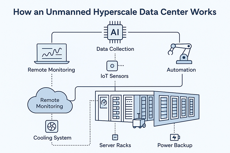 How unmanned hyperscale data centers work