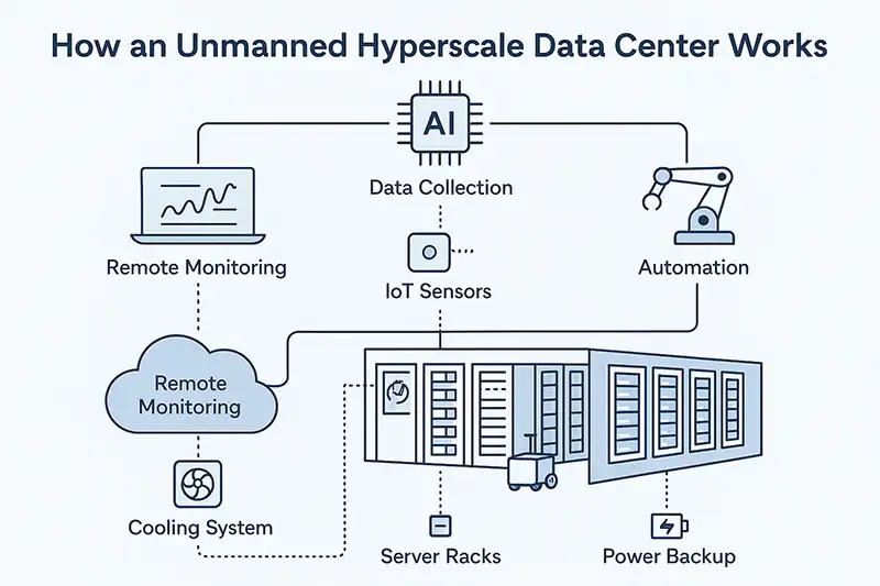 How unmanned hyperscale data centers work
