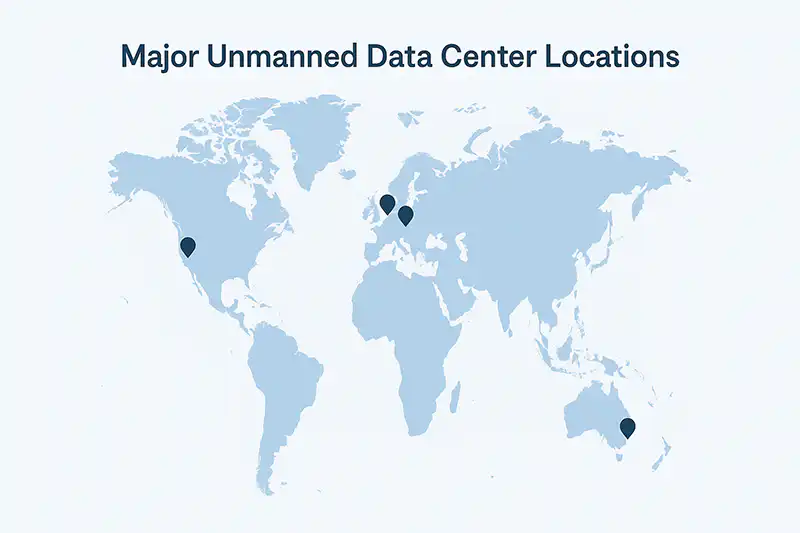locations of major unmanned data centers