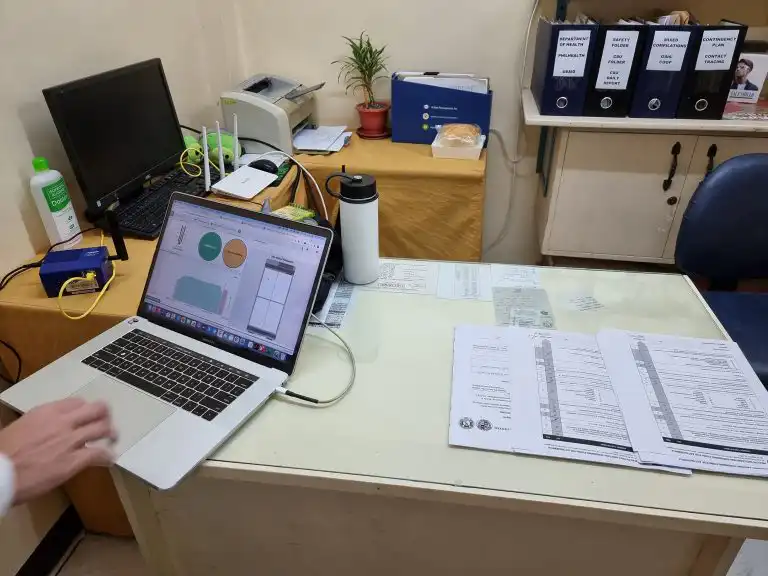 WTG installed in the office connected with AKCP Pharma-Mon Server