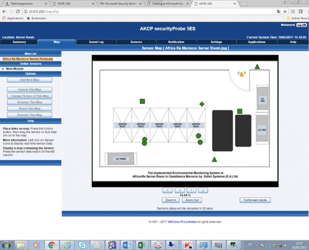 ll sites are administered remotely through AKCPro Server at a central office in Lagos