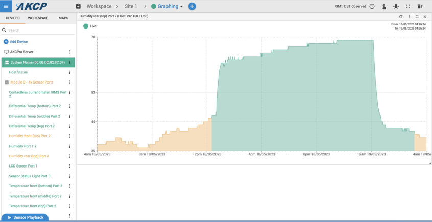 Graphing of sensors now includes individual graphing intervals