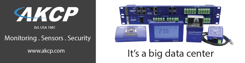 AKCP sensorProbe+ monitoring devices, from the smallest server room to the largest hyperscale data center.