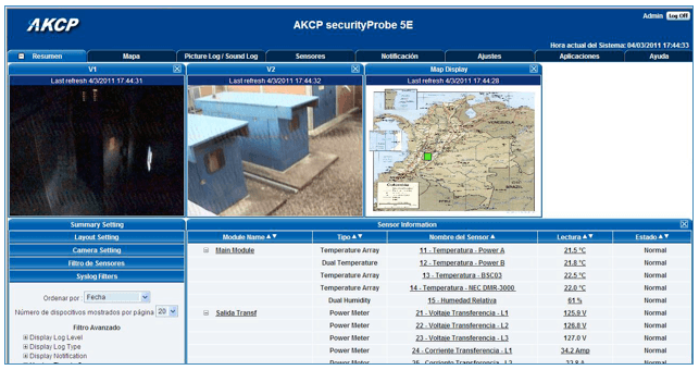 This site contains a variety of AKCP sensors