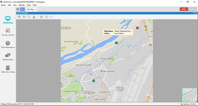 Drill down mapping of sites in AKCPro Server