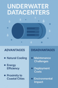 advantages and disadvantages of underwater data centers