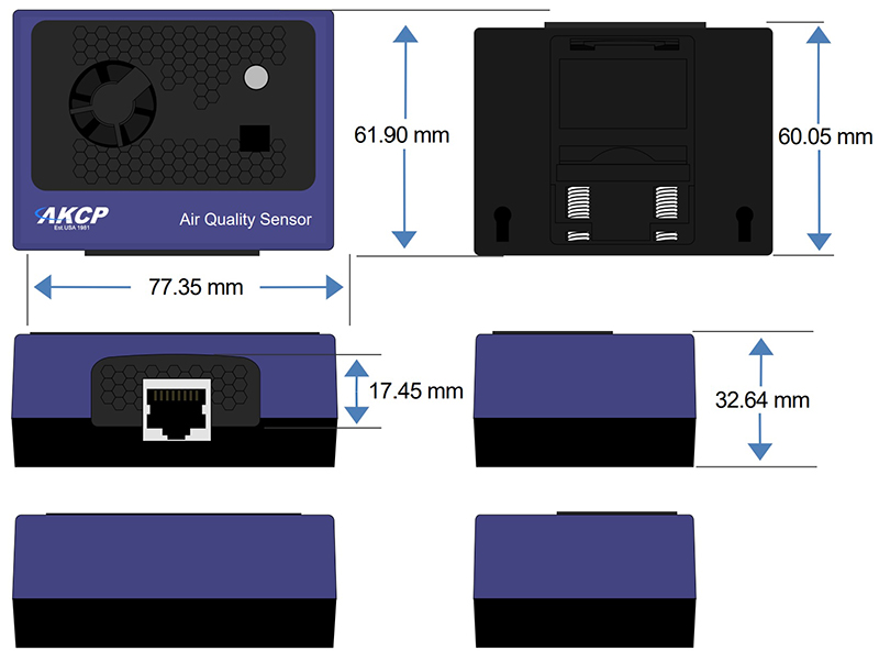 Air Quality Sensor Tech Drawing
