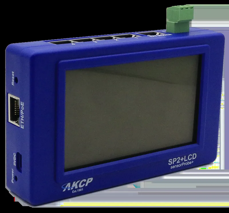 AKCP, the world’s oldest and largest supplier of networked wired and wireless sensor solutions has announced the release of the sensorProbe2+LCD