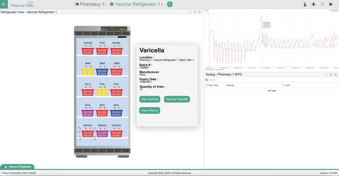 AKCP Covid-19 Vaccine Delivery Monitoring Solution