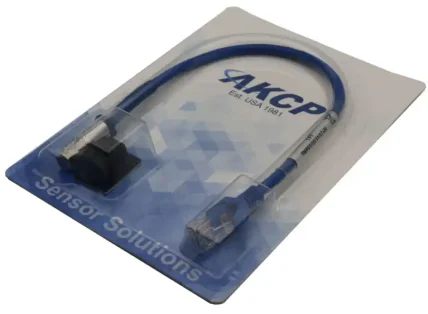 AKCP 1ft dual temperature and humidity sensor in blister packaging